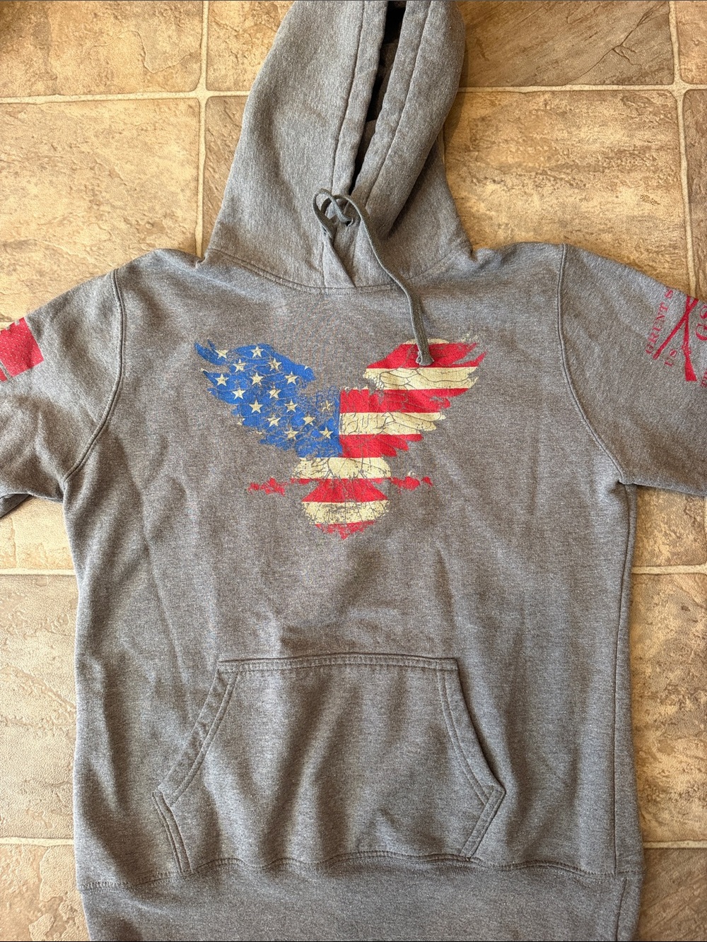 Grunt Style American Flag Eagle Hoodie